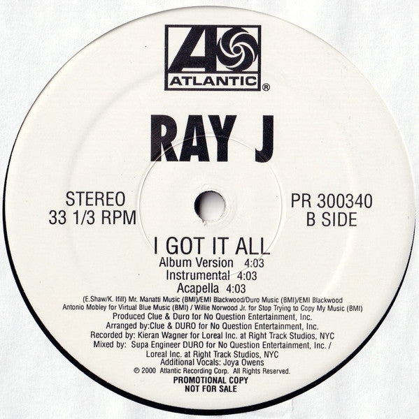 Ray J - Wait A Minute / I Got It All