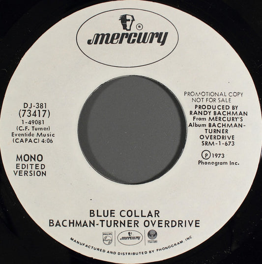 Bachman-Turner Overdrive - Blue Collar [WHITE LABEL PROMO]