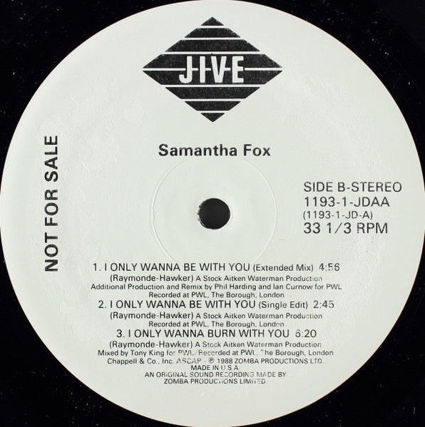 Samantha Fox - I Only Wanna Be With You