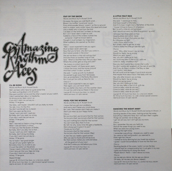 The Amazing Rhythm Aces - Too Stuffed To Jump
