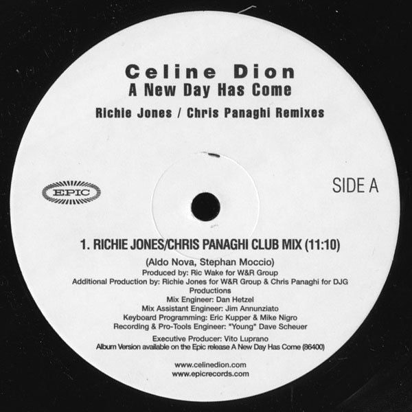 Céline Dion - A New Day Has Come (Richie Jones / Chris Panaghi Remixes)