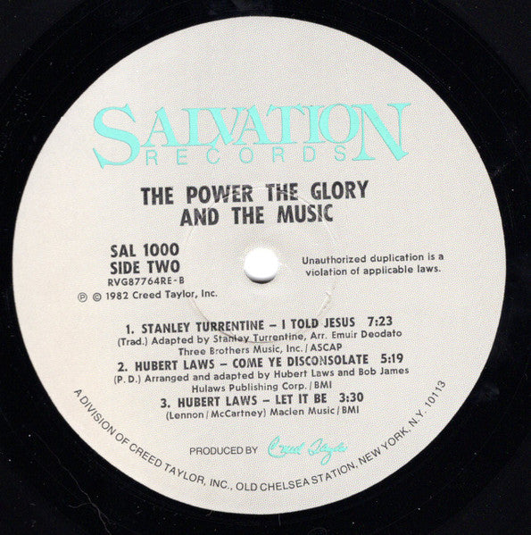 Hubert Laws - The Power The Glory And The Music