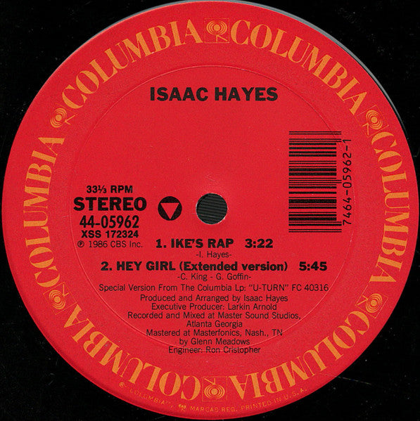 Isaac Hayes - Ike's Rap B/W Hey Girl