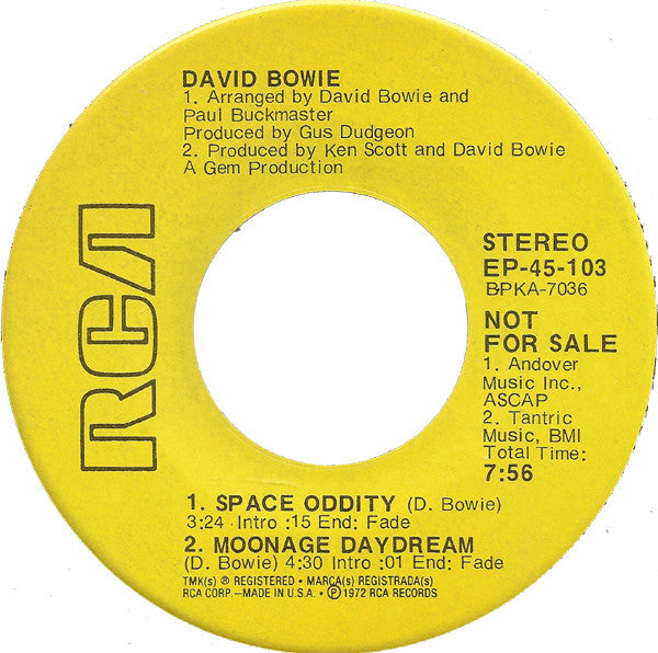 David Bowie - Space Oddity, Moonage Daydream, Life On Mars?, It Ain't Easy