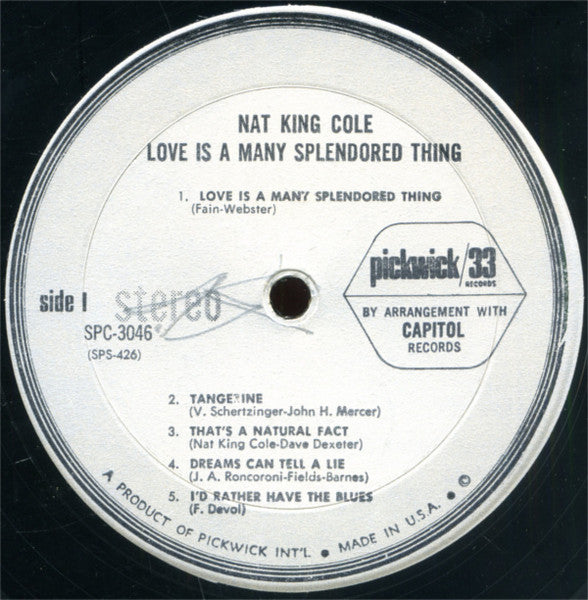 Nat King Cole - Love Is A Many Splendored Thing