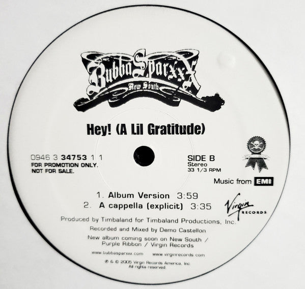 Bubba Sparxxx - Hey! (A Lil Gratitude)