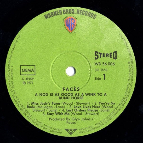 Faces (3) - A Nod Is As Good As A Wink...To A Blind Horse