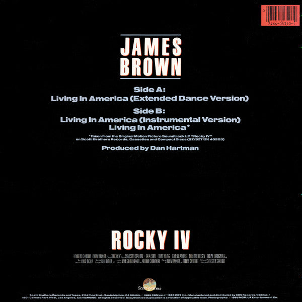 James Brown - Living In America (12" Extended Dance Mix)