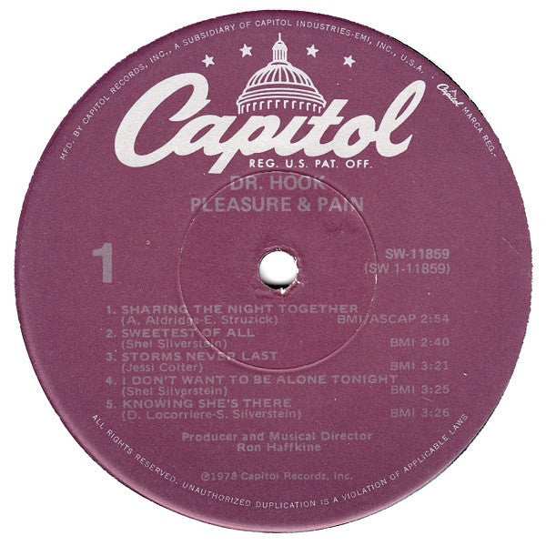 Dr. Hook - Pleasure & Pain