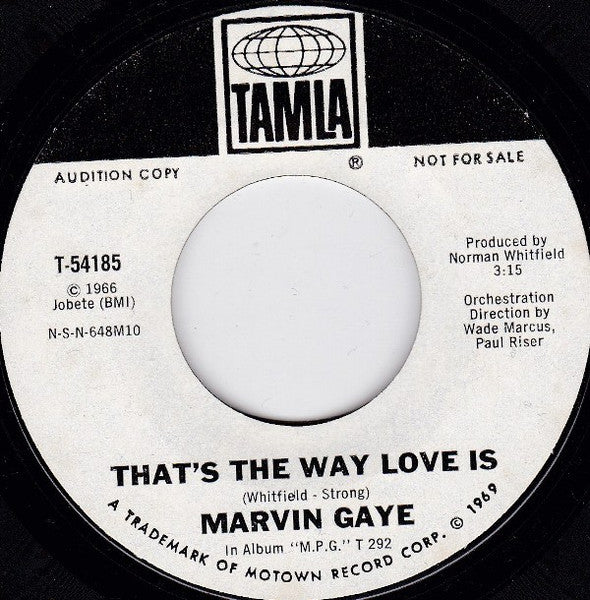 Marvin Gaye - That's The Way Love Is [WHITE LABEL PROMO]
