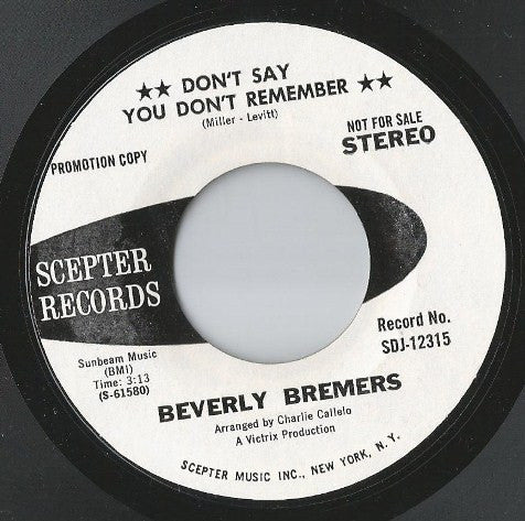 Don't Say You Don't Remember