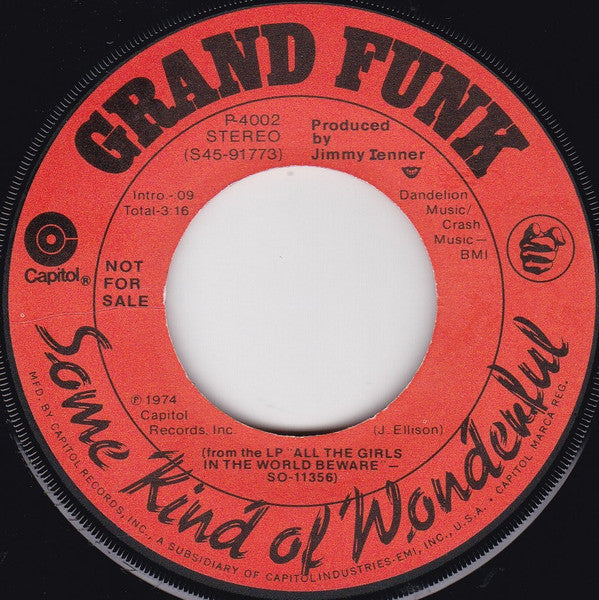 Grand Funk Railroad - Some Kind Of Wonderful