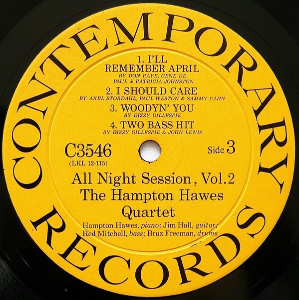 Hampton Hawes Quartet - All Night Session! Vol. 2