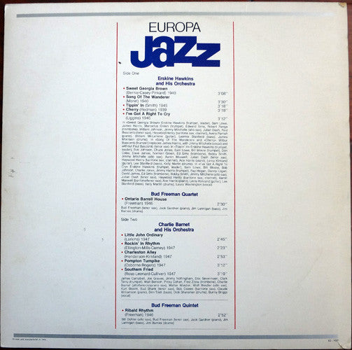 Erskine Hawkins - Europa Jazz