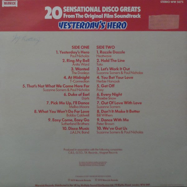 Various - Yesterday's Hero