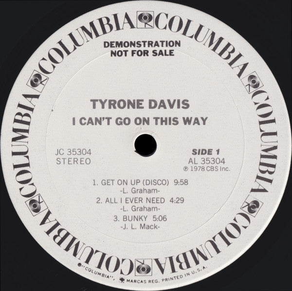 Tyrone Davis - I Can't Go On This Way