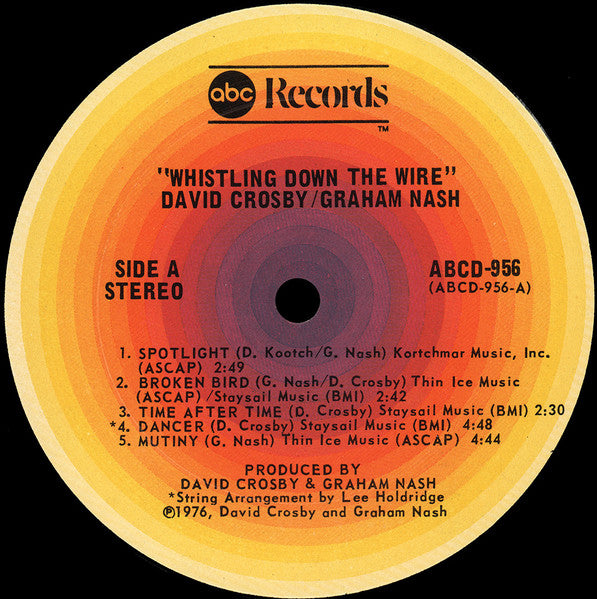 Crosby & Nash - Whistling Down The Wire
