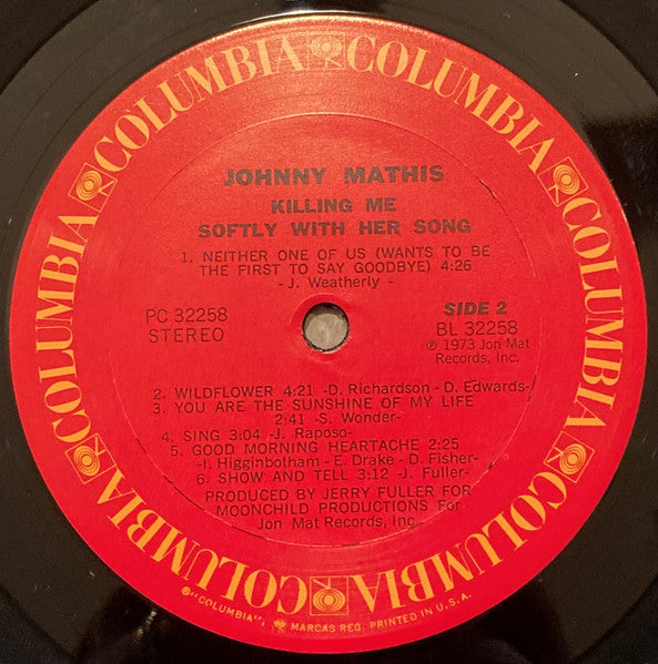 Johnny Mathis - Killing Me Softly With Her Song