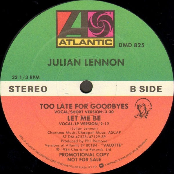 Julian Lennon - Too Late For Goodbyes