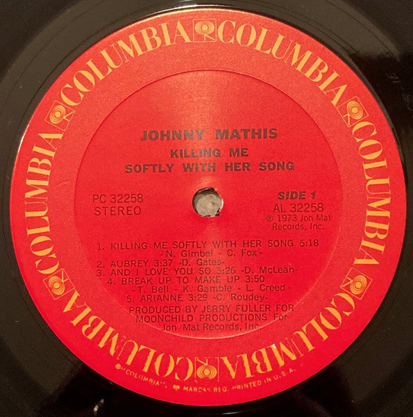 Johnny Mathis - Killing Me Softly With Her Song