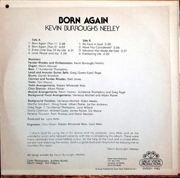 Kevin Burroughs Neeley - Born Again