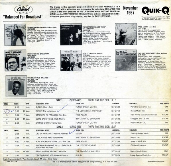 The Capitol Disc Jockey Album (November 1967)