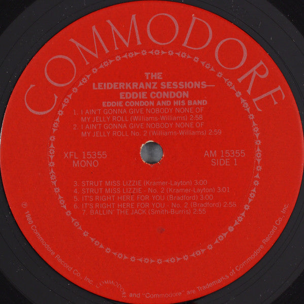 Eddie Condon And His Band - The Liederkranz Sessions