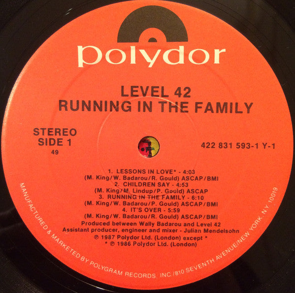 Level 42 - Running In The Family