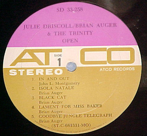 Julie Driscoll, Brian Auger & The Trinity - Open