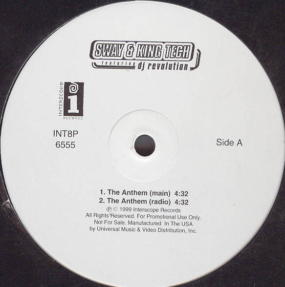 Sway & King Tech - The Anthem \ Underground Tactics