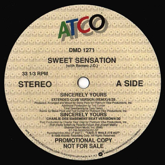 Sweet Sensation - Sincerely Yours