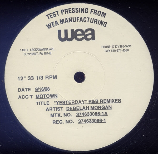 Debelah Morgan - Yesterday (R&B Remixes)