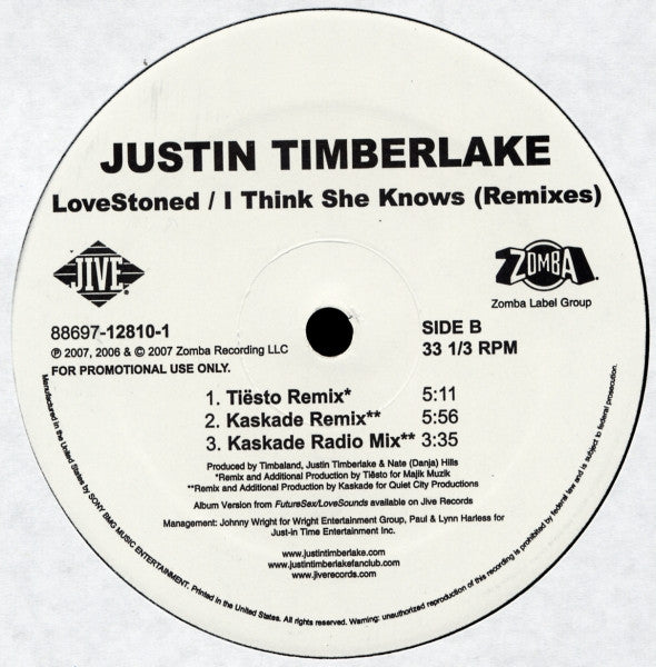 Justin Timberlake - LoveStoned / I Think She Knows (Remixes)