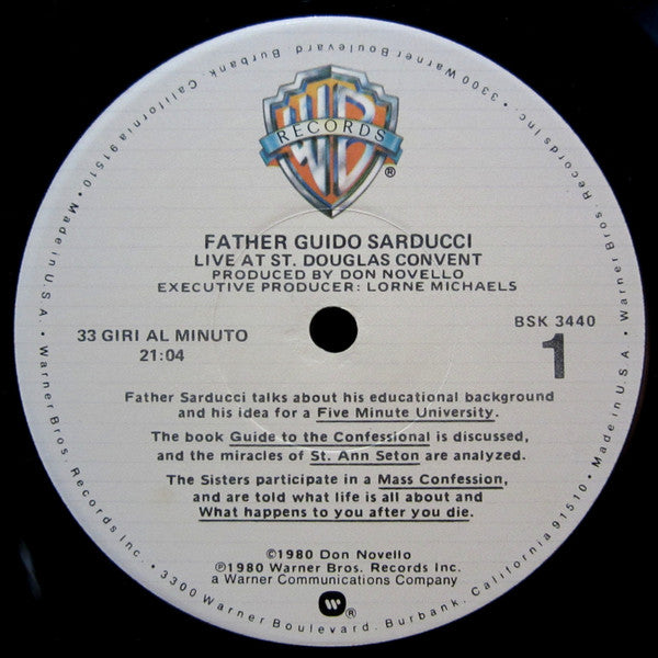 Father Guido Sarducci - Live At St. Douglas Convent