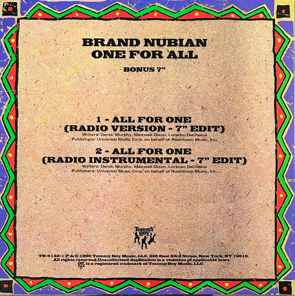 Brand Nubian - One For All