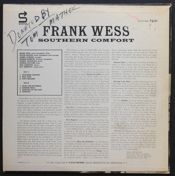 Frank Wess - Southern Comfort