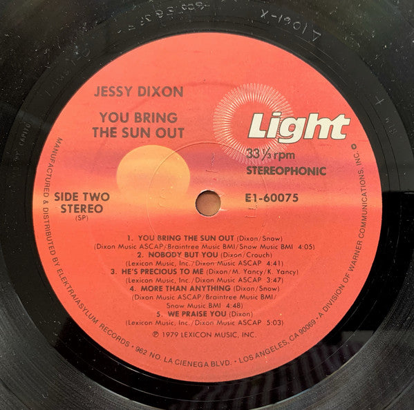 Jessy Dixon - You Bring The Sun Out