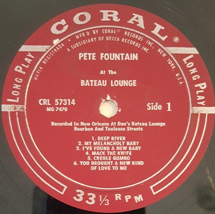 Pete Fountain - Pete Fountain At The Bateau Lounge