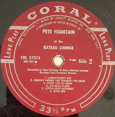 Pete Fountain - Pete Fountain At The Bateau Lounge