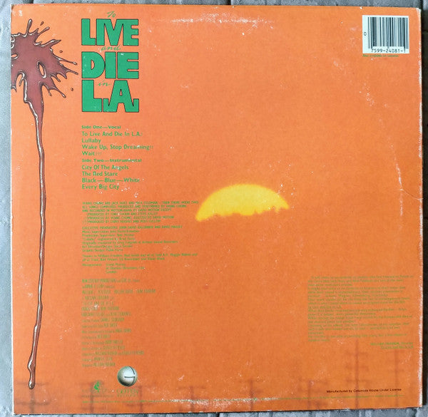 Wang Chung - To Live And Die In L.A., Original Motion Picture Soundtrack