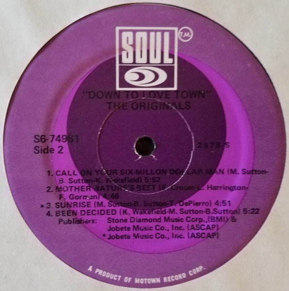 The Originals - Down To Love Town