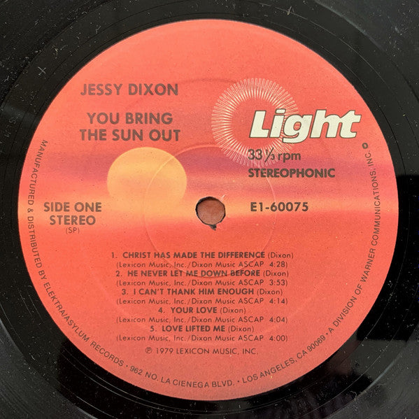 Jessy Dixon - You Bring The Sun Out