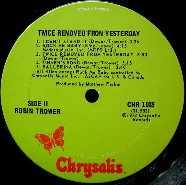 Robin Trower - Twice Removed From Yesterday