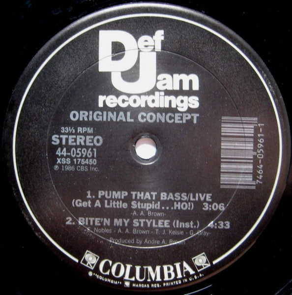 Original Concept - Bite'n My Stylee / Pump That Bass