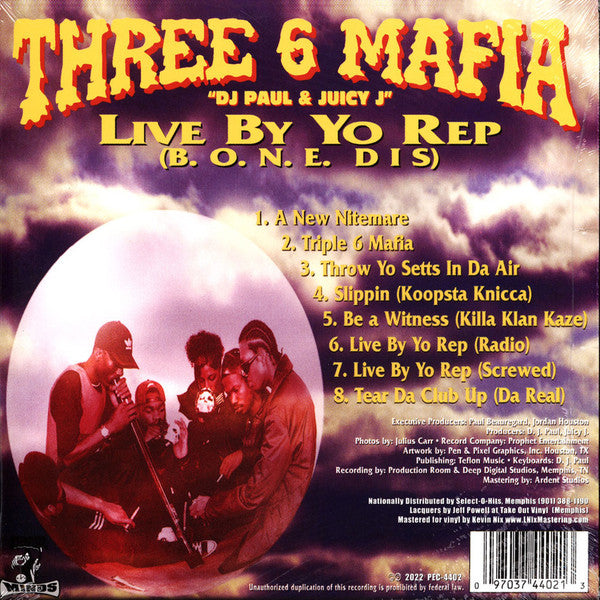 Three 6 Mafia - Live By Yo Rep (B.O.N.E. Dis) [YELLOW VINYL, 2022]