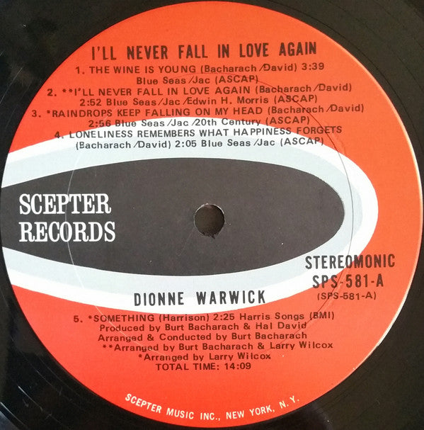 Dionne Warwick - I'll Never Fall In Love Again