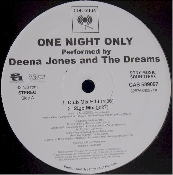 Deena Jones And The Dreams - One Night Only