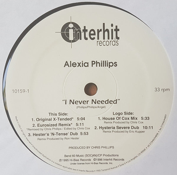 Alexia Phillips - I Never Needed
