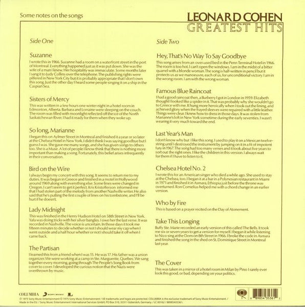 Leonard Cohen - Greatest Hits [180g]
