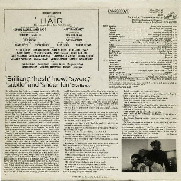 Hair  (The American Tribal Love-Rock Musical)